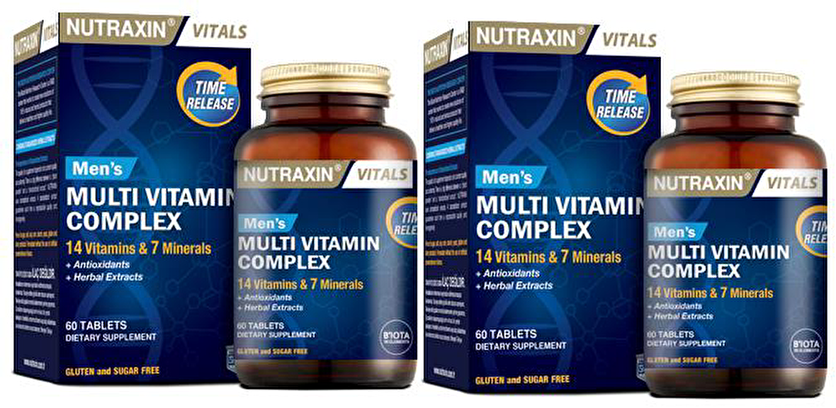 Nutraxin Men's Multi Vitamin Complex 60 Tablet x 2 Adet