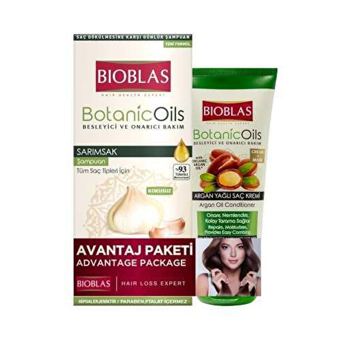 BİOBLAS ŞAMPUAN 360ML SARIMSAK+ KREM MASKE 200ML