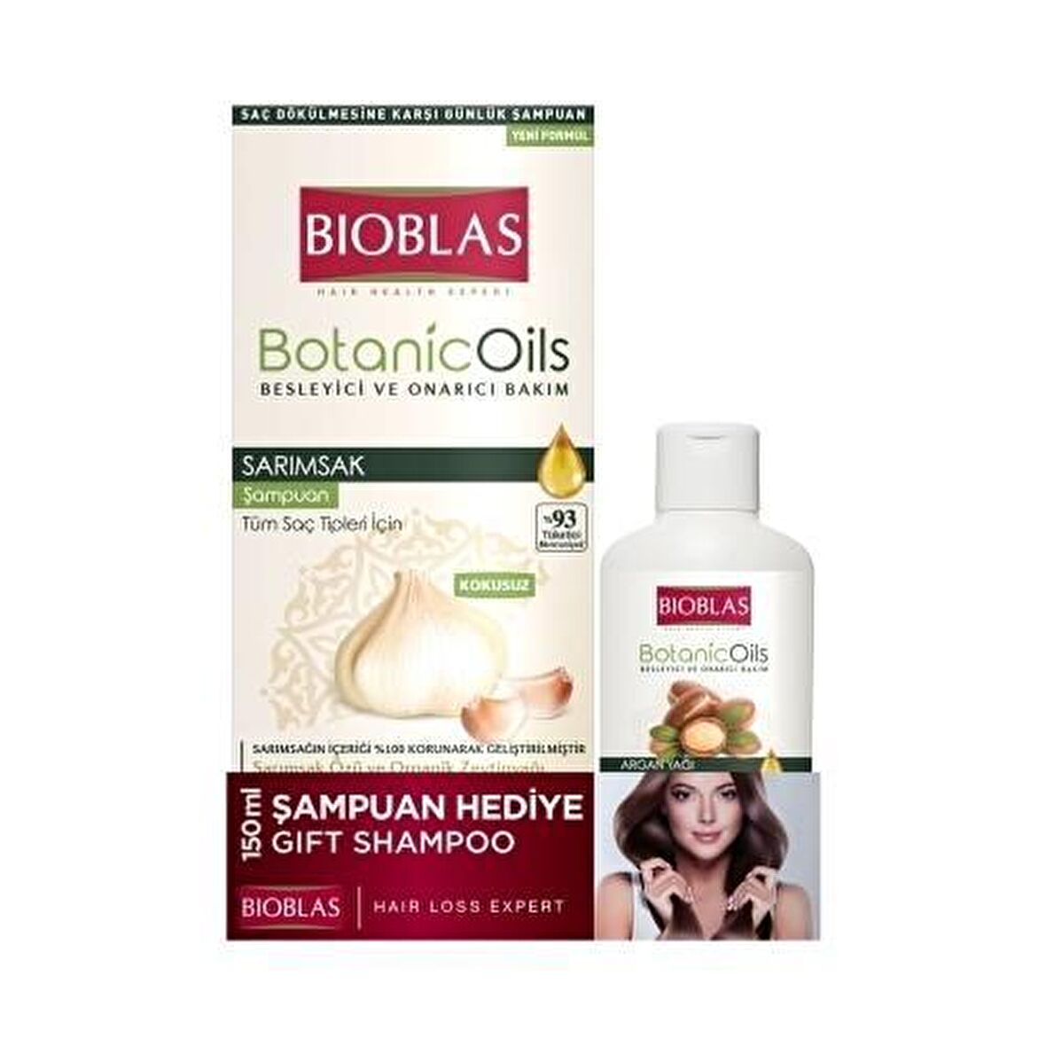 Bioblas Botanic Oils Tüm Saçlar İçin Dökülme Karşıtı Argan Yağı ve Sarımsaklı Şampuan 20 ml