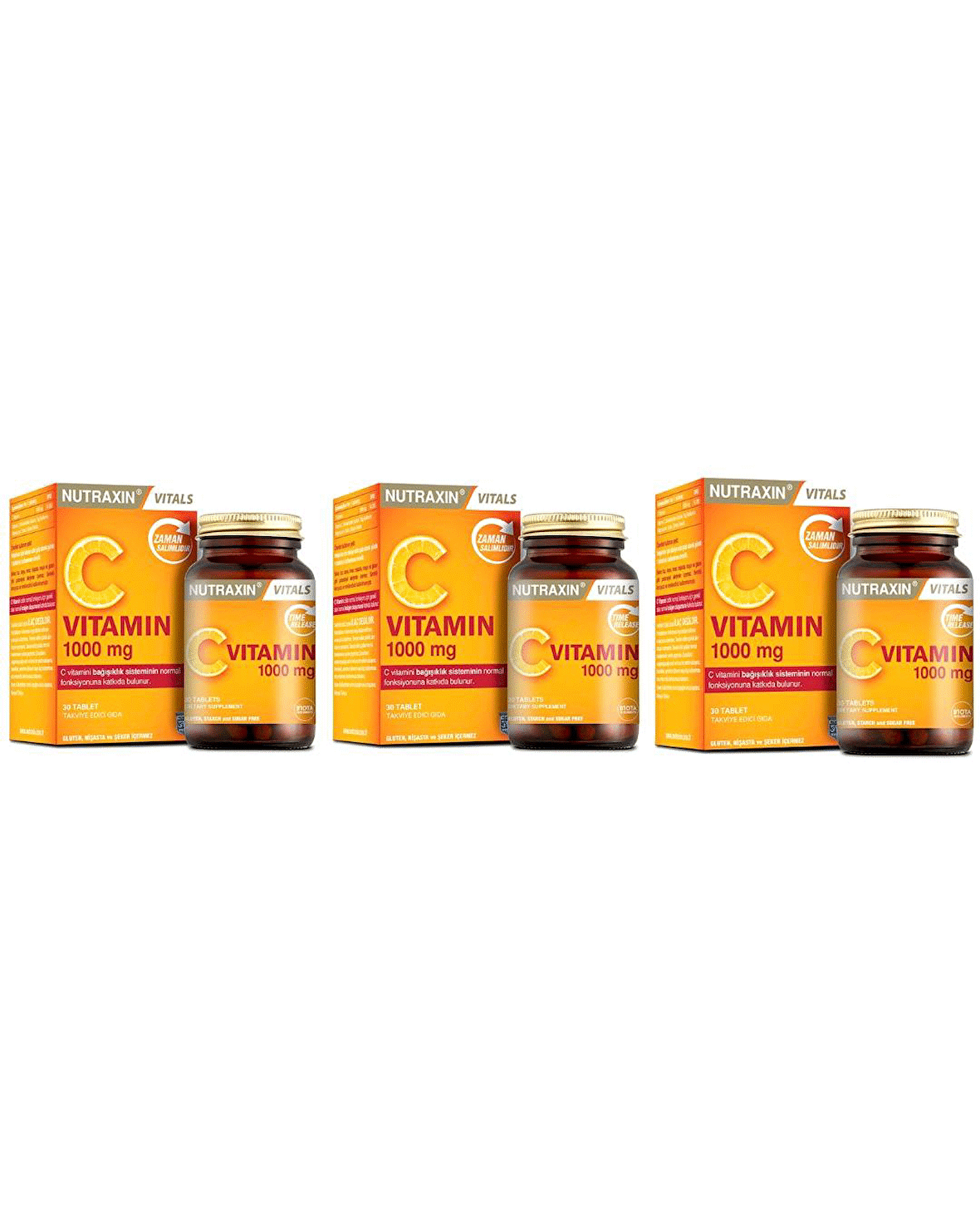 Nutraxin Vitamin C 1000 mg 30 Tablet 3 Kutu