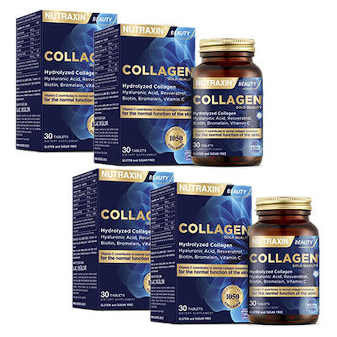 Nutraxin Beauty Gold Collagen 30 Tablet 4'lü Paket