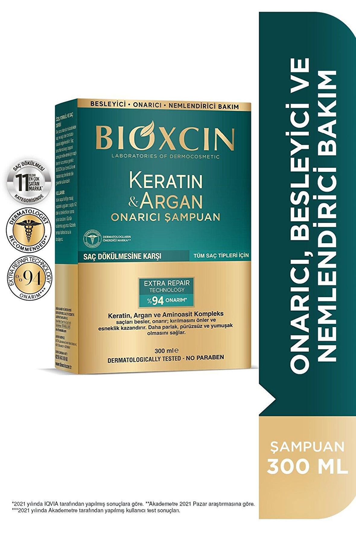 Bioxcin Tüm Saçlar İçin Dökülme Karşıtı Argan Yağlı Şampuan 300 ml