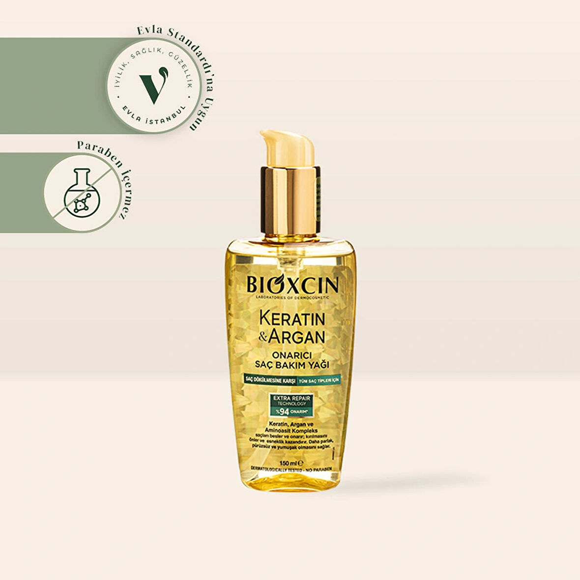 BIOXCIN KERATIN ARGAN ONARICI SAÇ BAKIM YAĞI