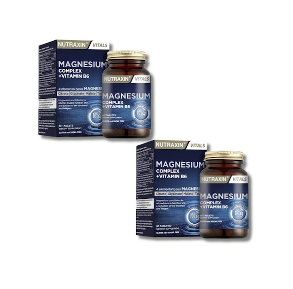 Nutraxin Magnesium Complex Vitamin B6 60 Tablet 2 Adet