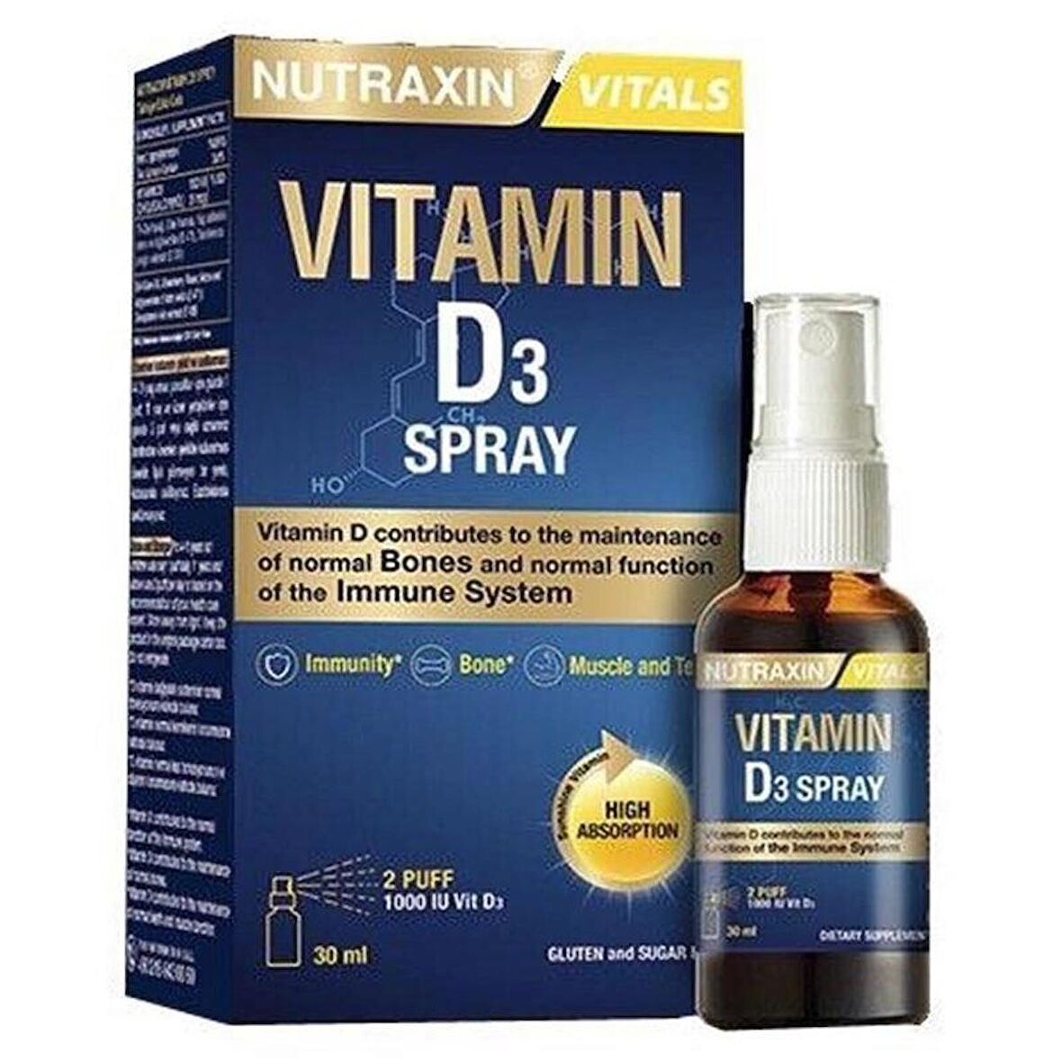 Nutraxin Vitamin D3 1000IU 30ml Sprey