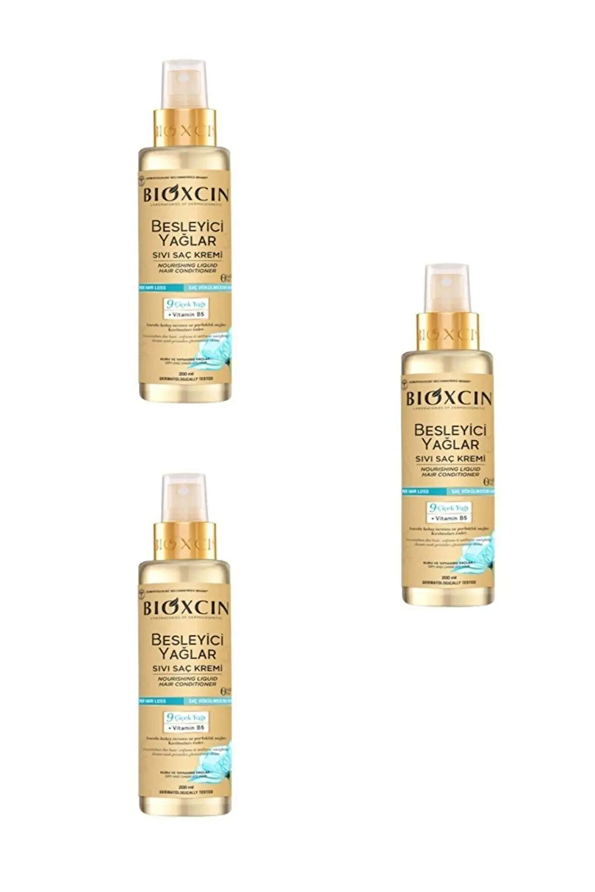 Bioxcin Besleyici Yağlar Sıvı Saç Kremi 200 ml x 3 Adet