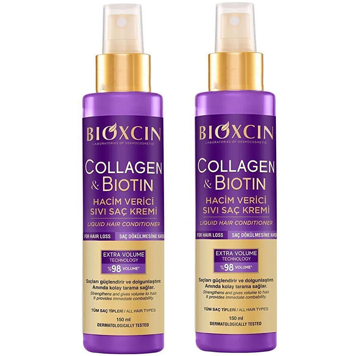 Bioxcin Collagen Biotin Hacim Verici Sıvı Saç Kremi 150 ml 2 ADET