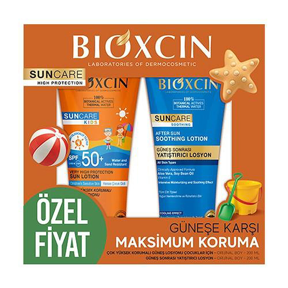 Bioxcin Sun Care Kıds Çocuklar İçin Güneş Losyonu Spf 50+ 200 Ml + Yatıştırıcı Losyon 200 ml Set 