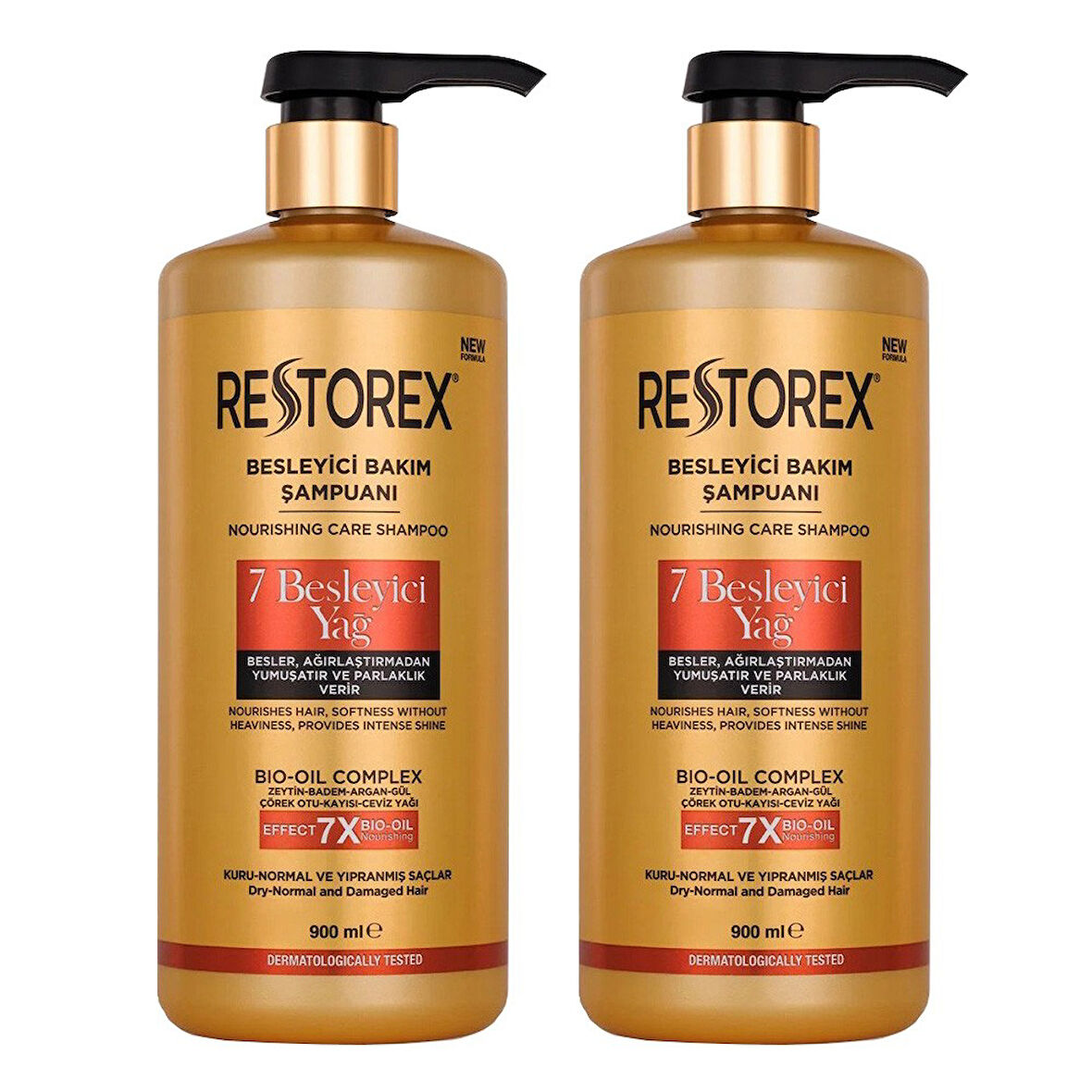 Restorex 7 Besleyici Yağ Bakım Şampuanı 900 ml 2 ADET