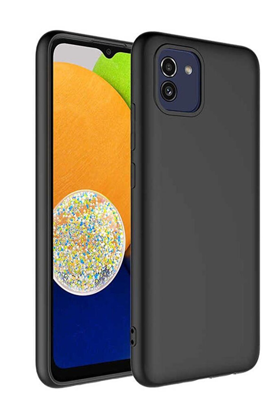 Galaxy A03 Kılıf Lansman Tasarım İç Yüzeyi Kadife Silikon