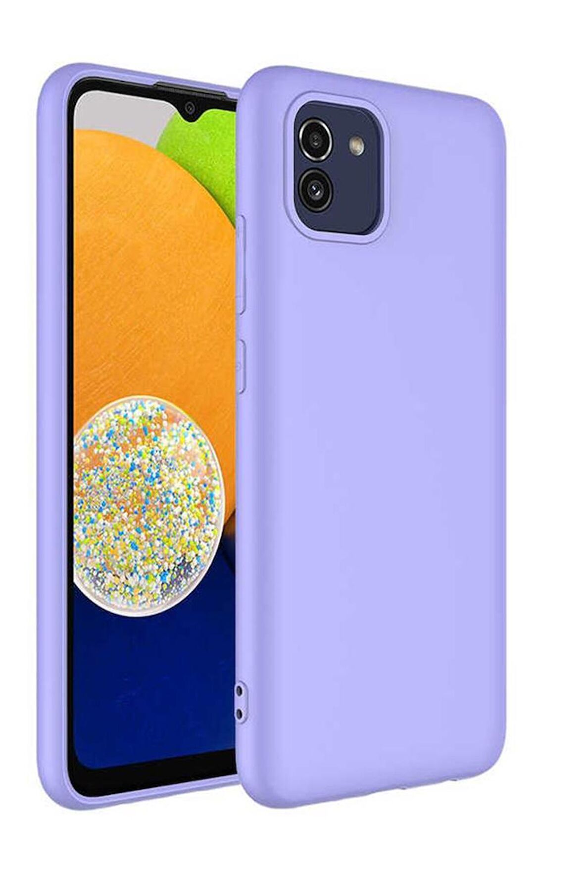 Galaxy A03 Kılıf Lansman Tasarım İç Yüzeyi Kadife Silikon