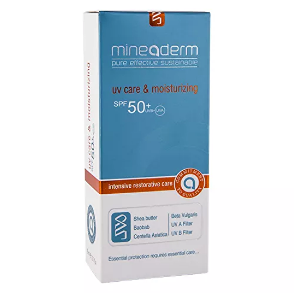 Mineaderm Uv Care & Moisturizing 50+ Faktör Nemlendirici Tüm Cilt Tipleri İçin Renksiz Yüz Güneş Koruyucu Krem 75 ml