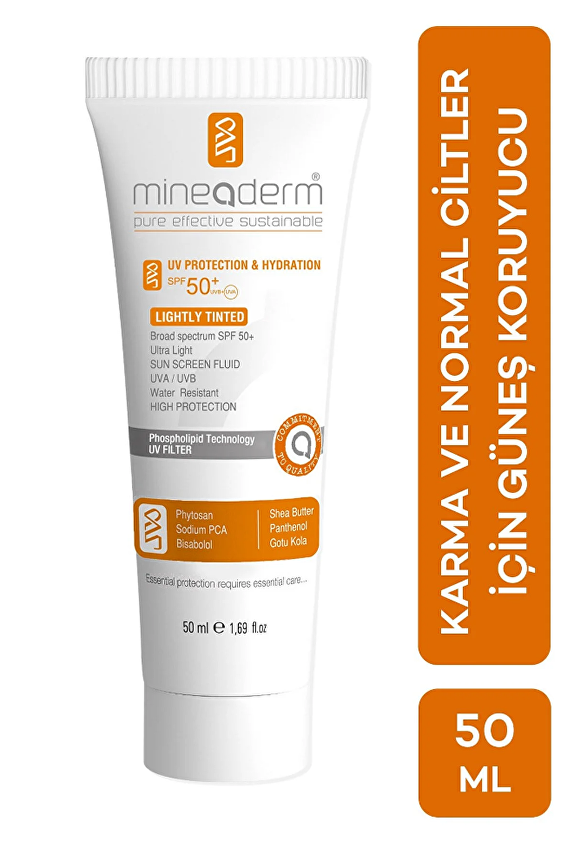 Mineaderm Protection Lightly Tinted SPF 50+ Renkli Uv Koruma ve Nemlendirici Güneş Kremi 50 ML