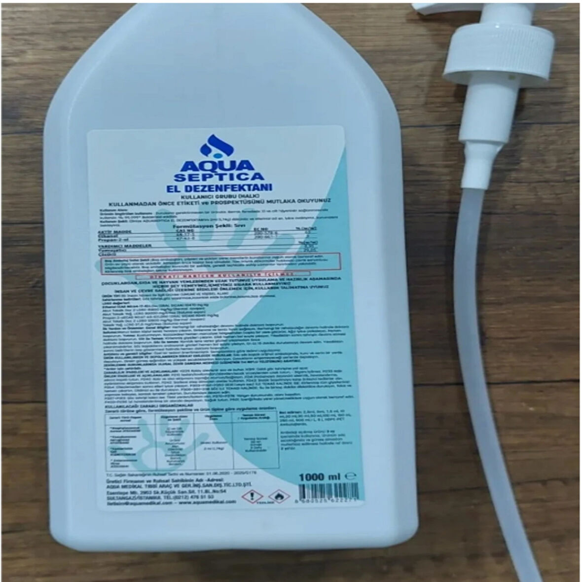 Aqua El ve Cilt Dezenfektanı 1 Litre