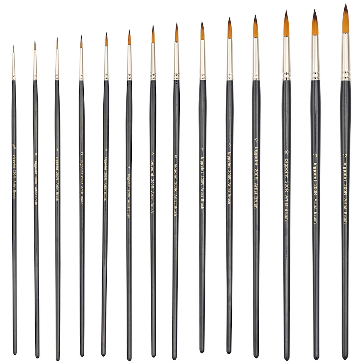 Bigpoint 200R Serisi Sentetik Kıl Yuvarlak Fırça No: 12 12'li Kutu