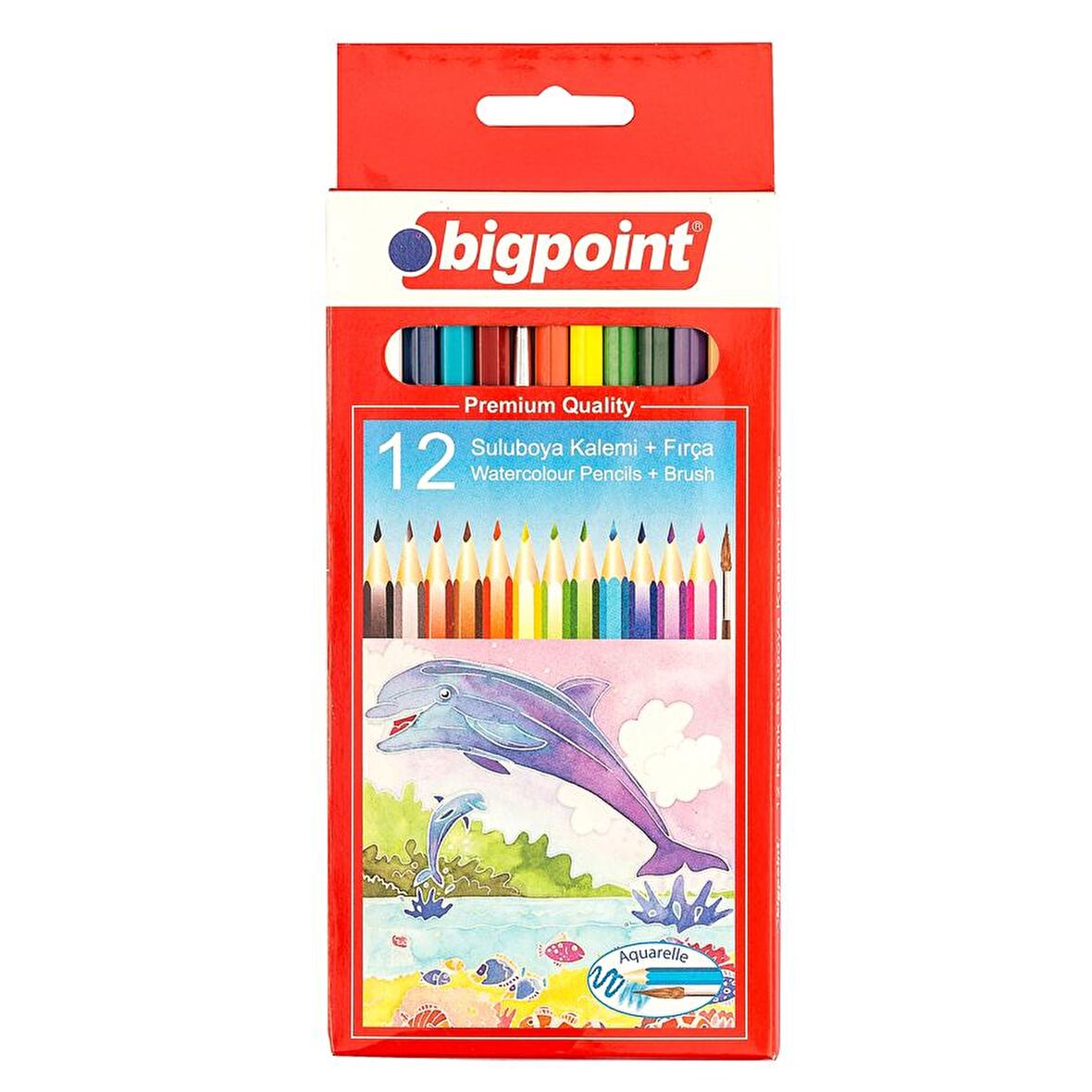 Bigpoint Aquarelle Boya Kalemi 12 Renk Fırçalı