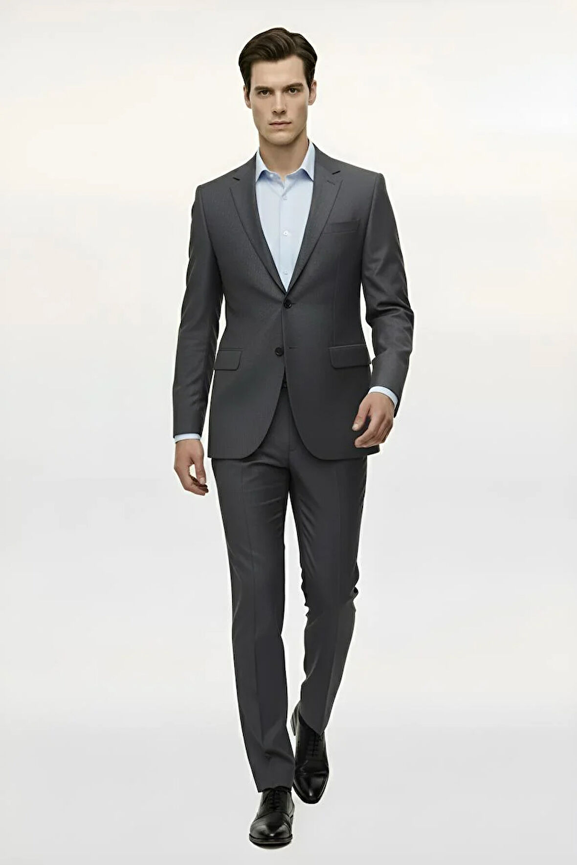 Erkek Füme Regularfit / Rahat Kalıp  Takım Elbise