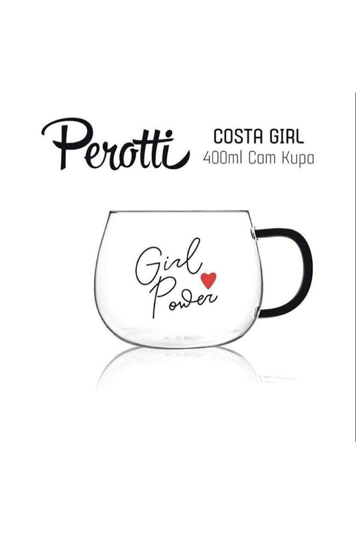 Aknur - Costa Gırl 400 Ml Cam Kupa Bardak