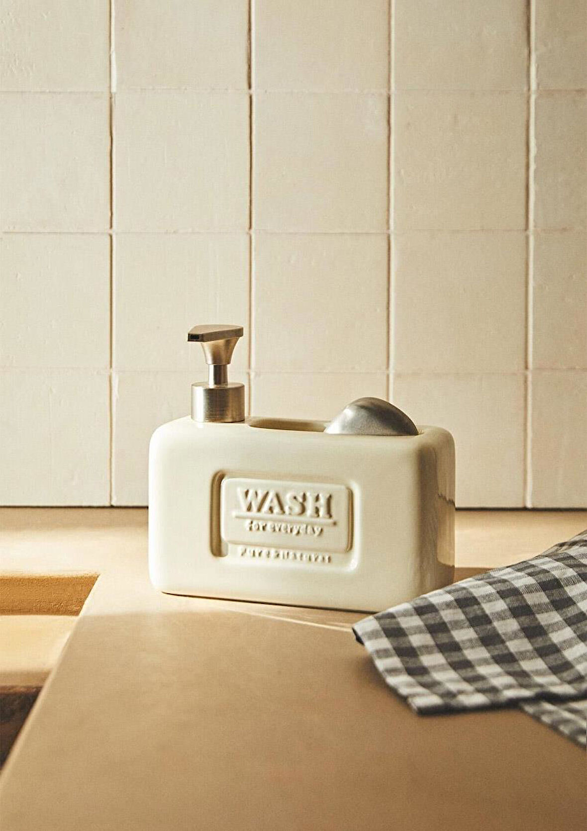 Ashley Beige Porselen Sıvı Sabunluk 750 ml