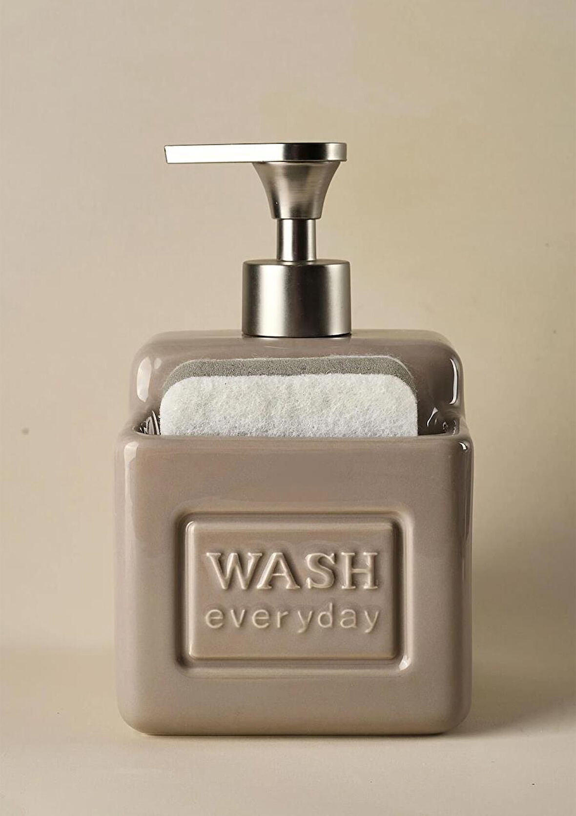 Ashton Taupe Porselen Sıvı Sabunluk 500 ml