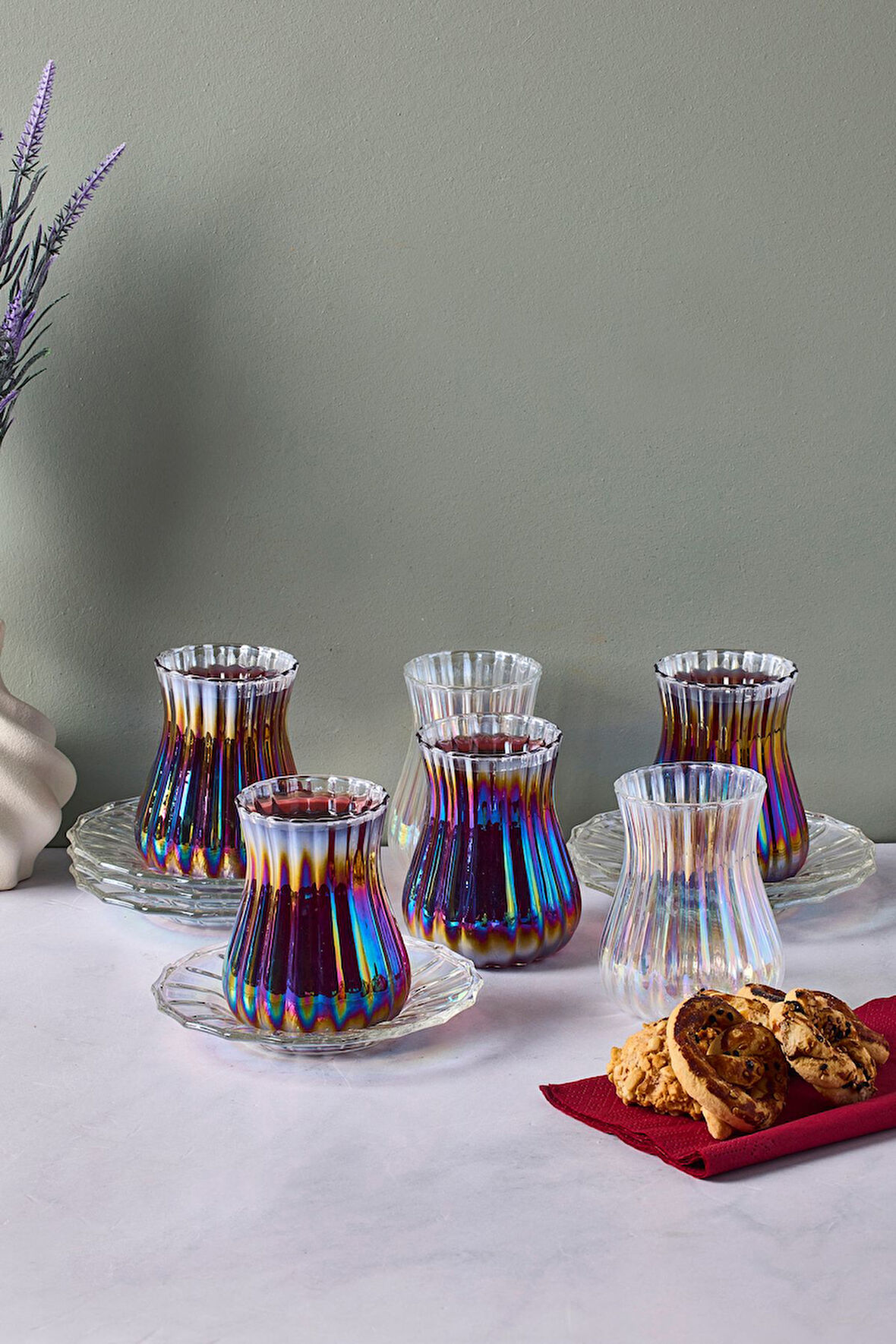 Perotti 12 Parça Çay Takımı Harmancık Renkli 18036