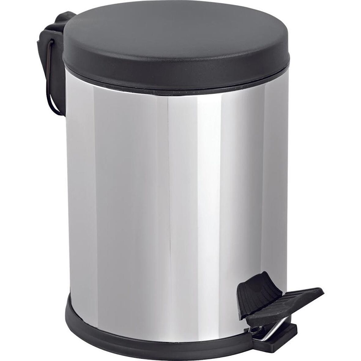 Rossel Premium 16 Lt Plastik Kapaklı 430 Krom Çöp Kovası 1605