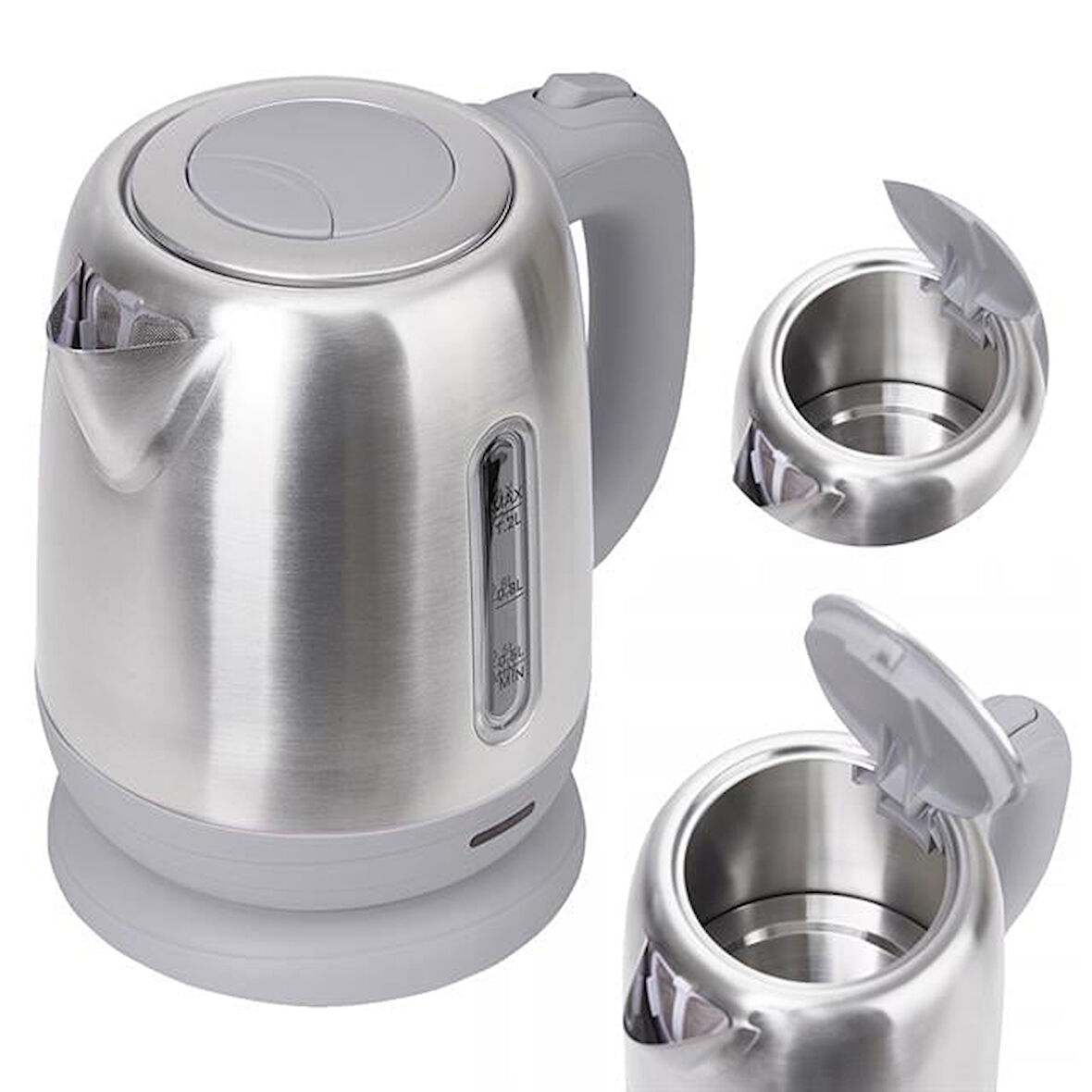 Crown CRW-7211 1800W 1.8 Litre Lüks Çelik Su Isıtıcı Kettle İnox