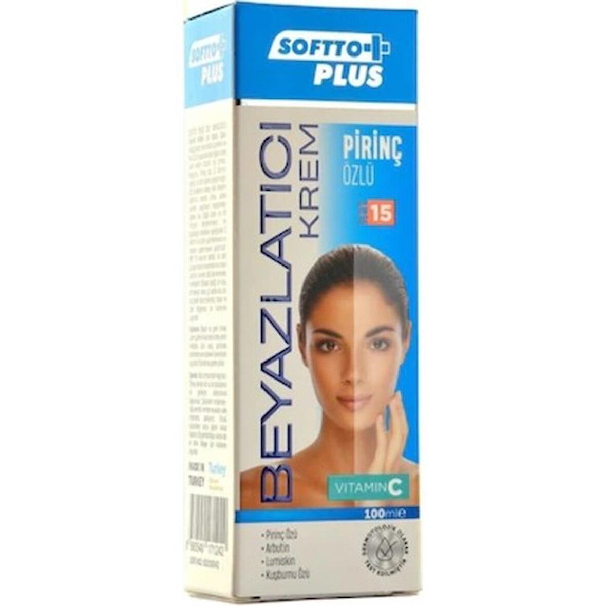 Softto Plus Pirinç Özlü Cilt Beyazlatıcı Krem