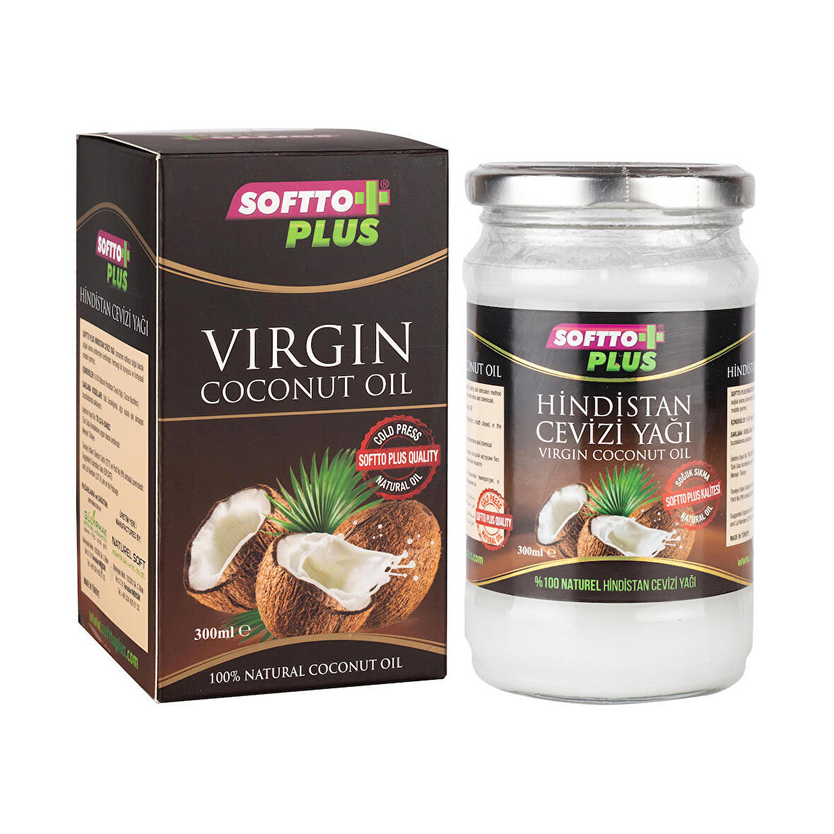 SOFTTO PLUS HİNDİSTAN CEVİZİ YAĞI SOĞUK SIKIM 300 ML