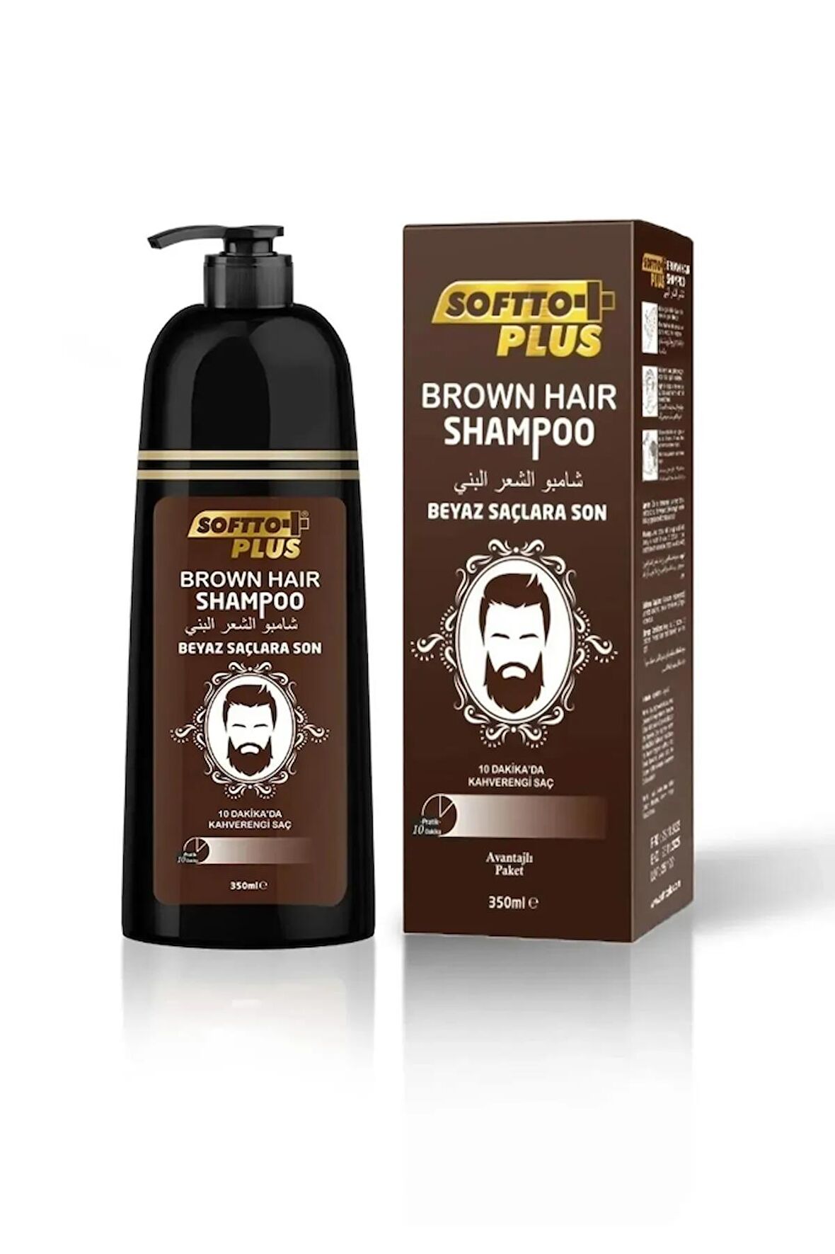 Softto Plus Kahverengi (Koyu Kestane) Brown Şampuan 350 Ml