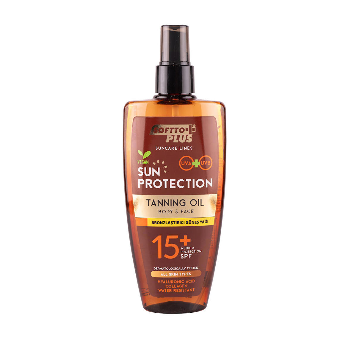 SOFTTO PLUS BRONZLAŞTIRICI GÜNEŞ YAĞI 15 SPF 200 ML