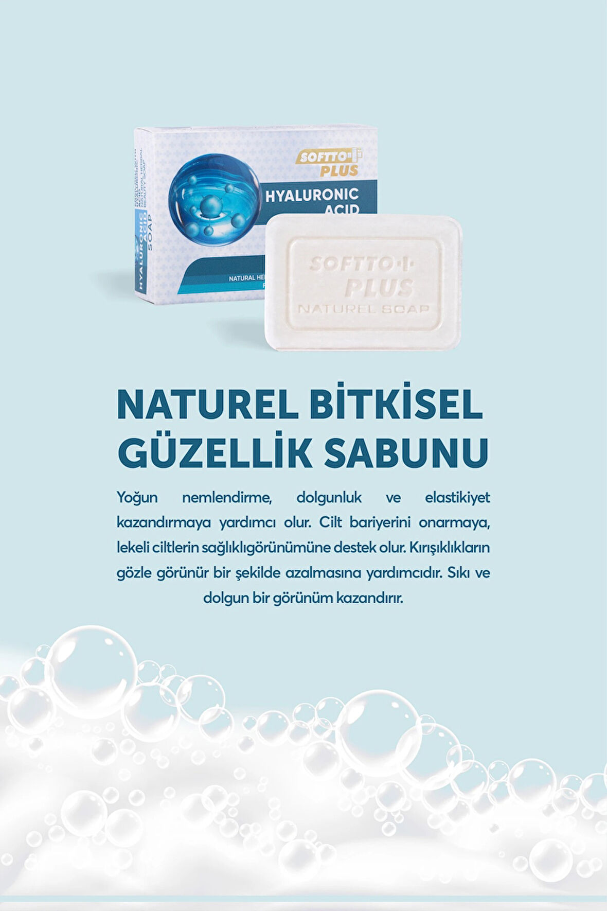 Softto Plus Hyaluronik Asitli Sabun 150 Gr