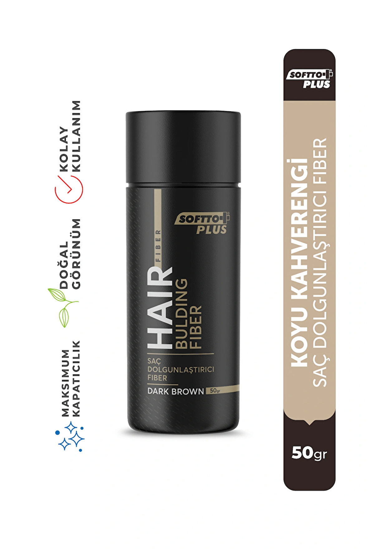 Saç Dolgunlaştırıcı Anında Dolgunluk Sağlayan Koyu Kahverengi Fiber 50 gr.