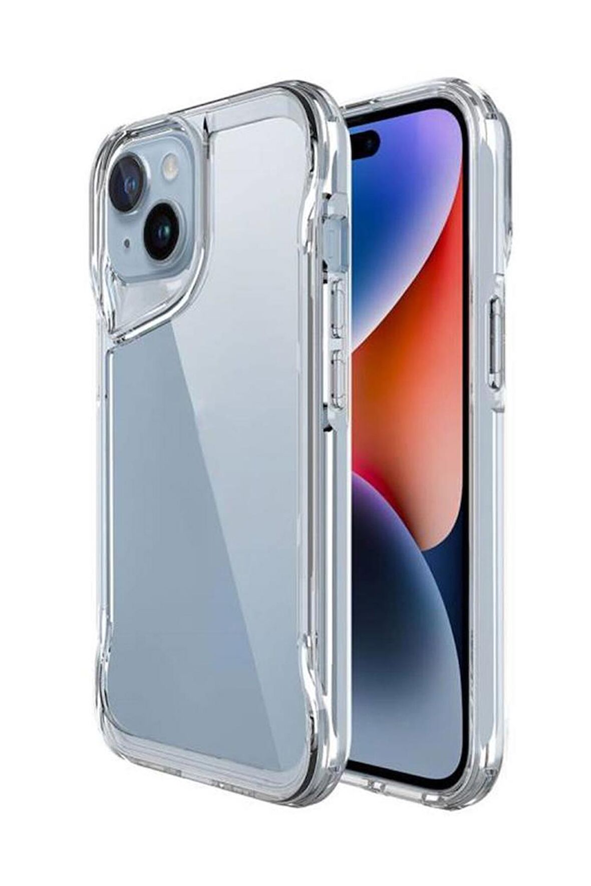 iPhone 15 Kılıf Kamera Çıkıntılı Lüx Şeffaf Silikon 