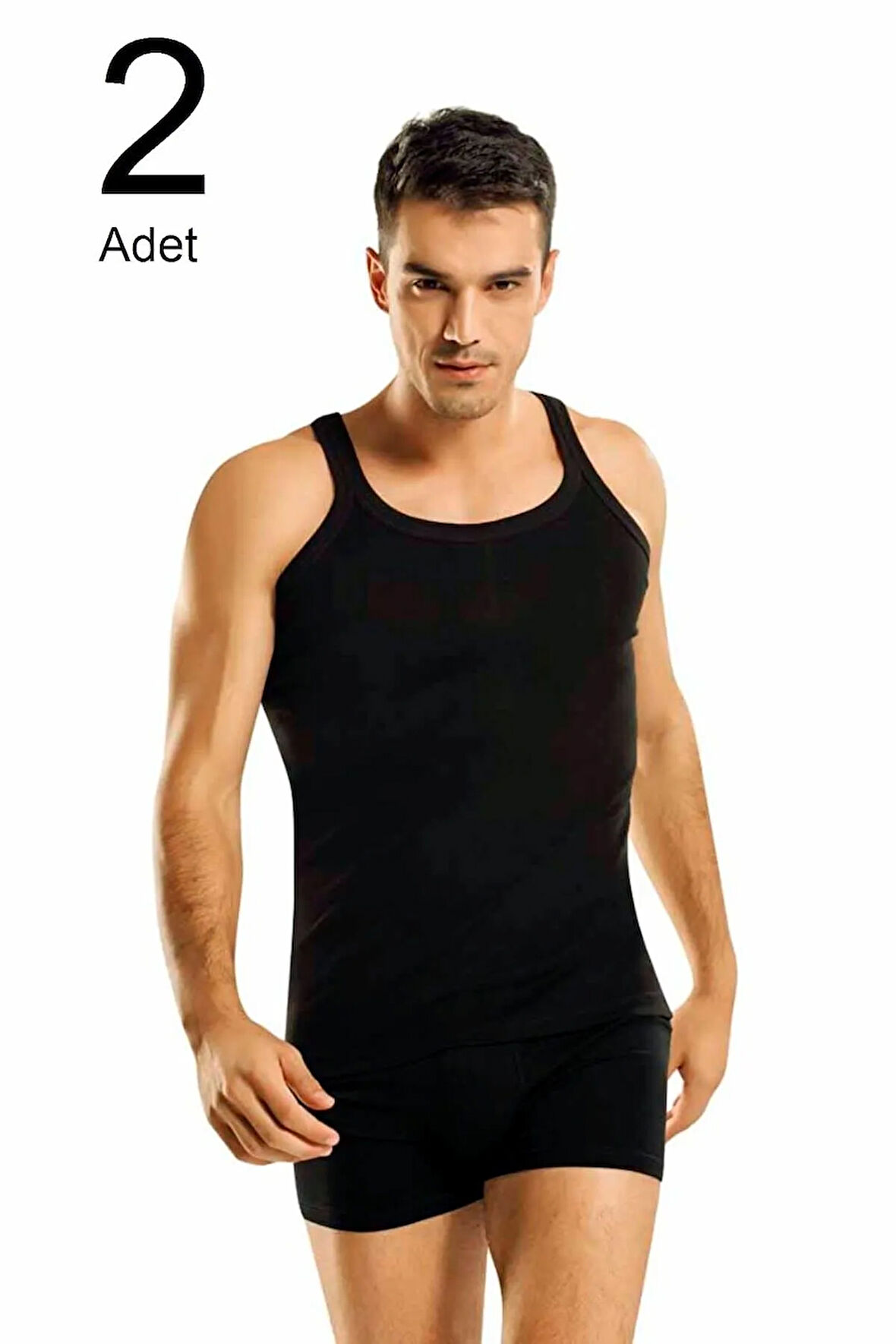 2'li Paket Ince Askılı Erkek Atlet