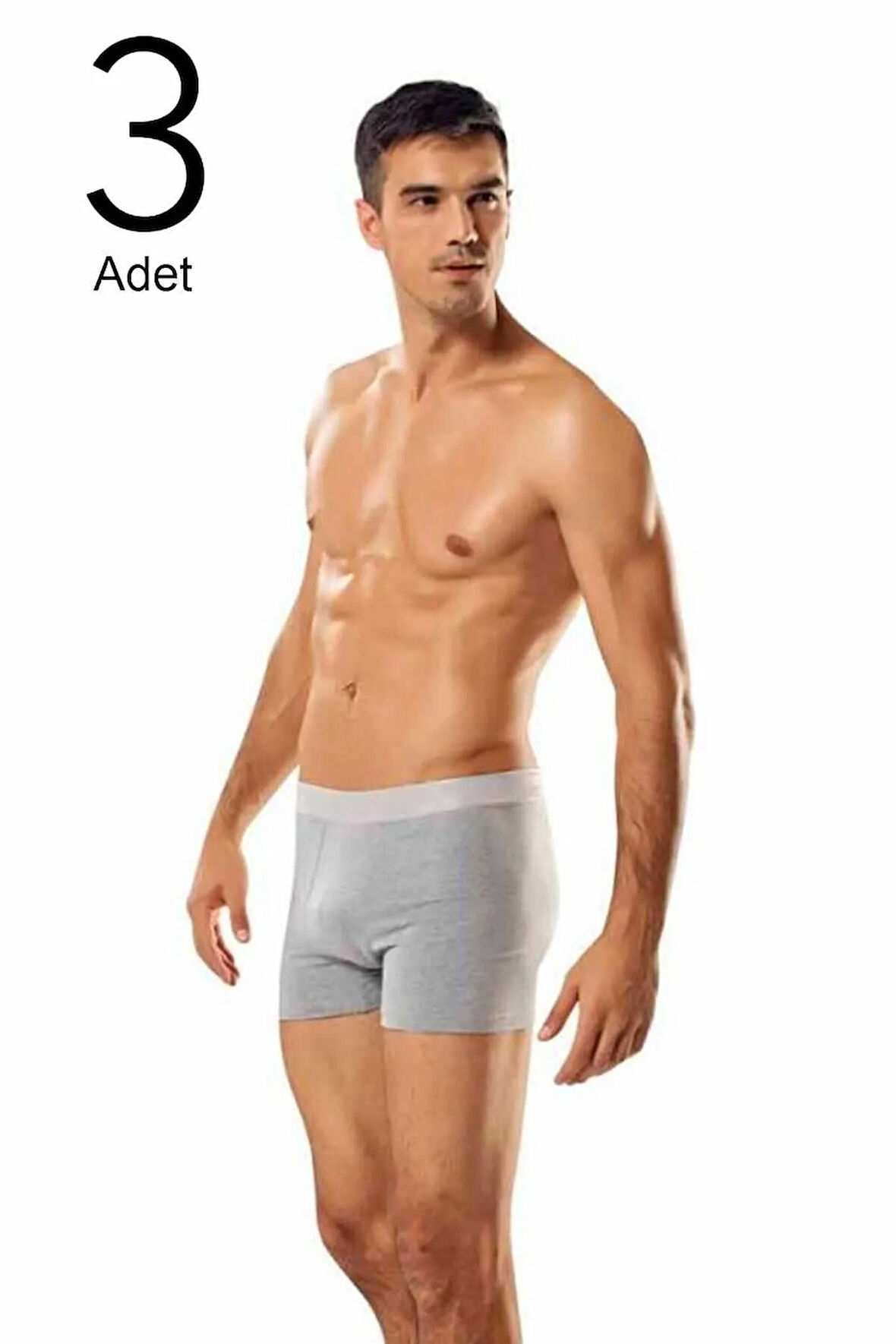 3'lü Paket Elastan Erkek Boxer