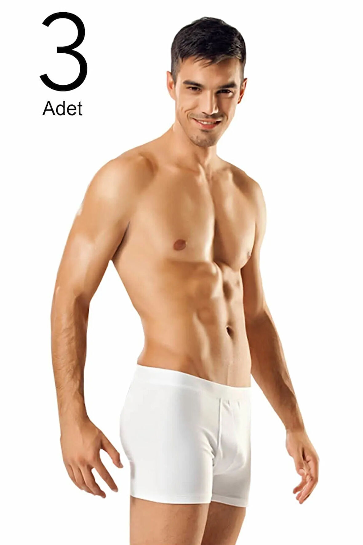 3'lü Paket Elastan Erkek Boxer