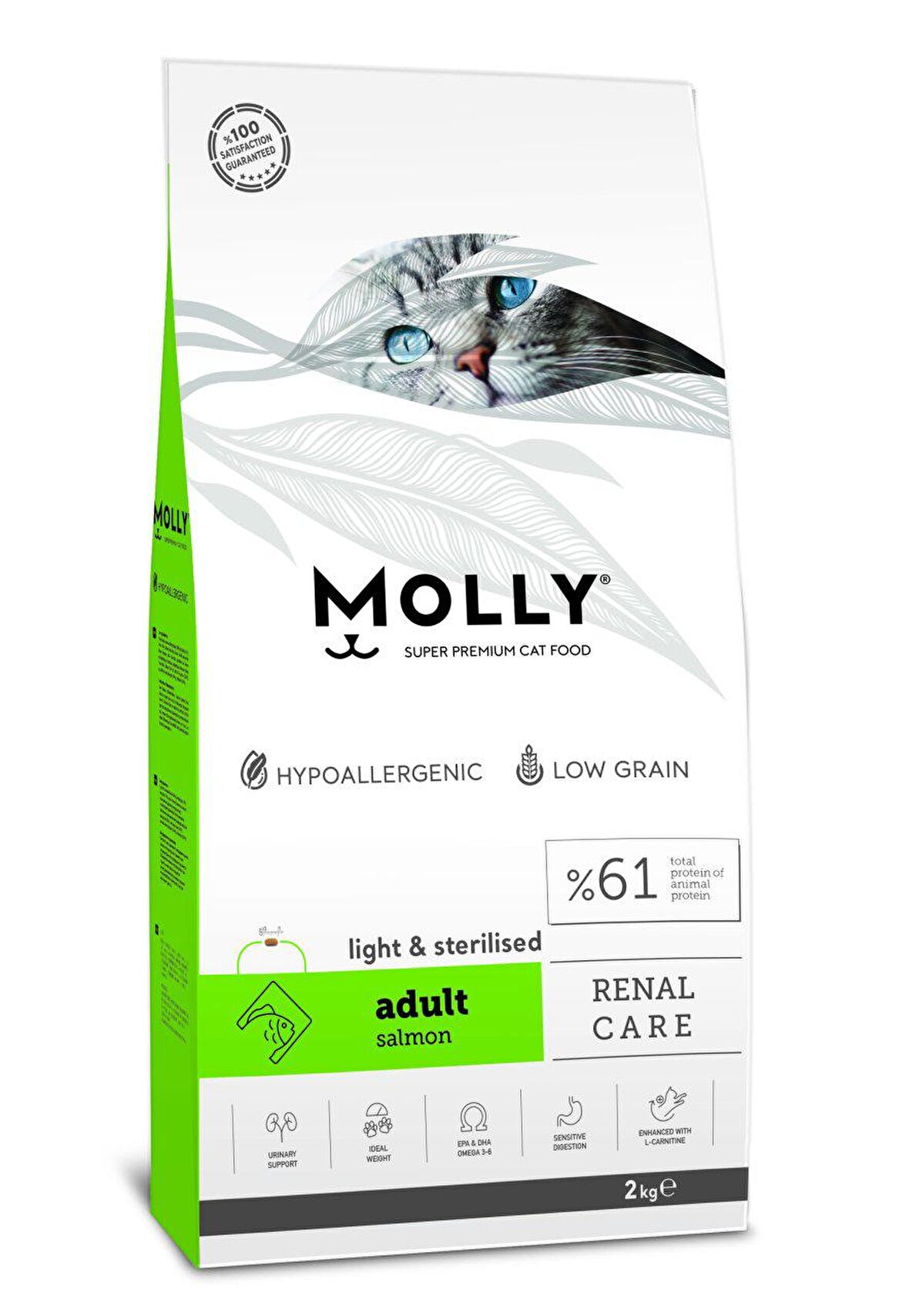 MOLLY STERLİZED SOMONLU KISIR KEDİ MAMASI 2KG