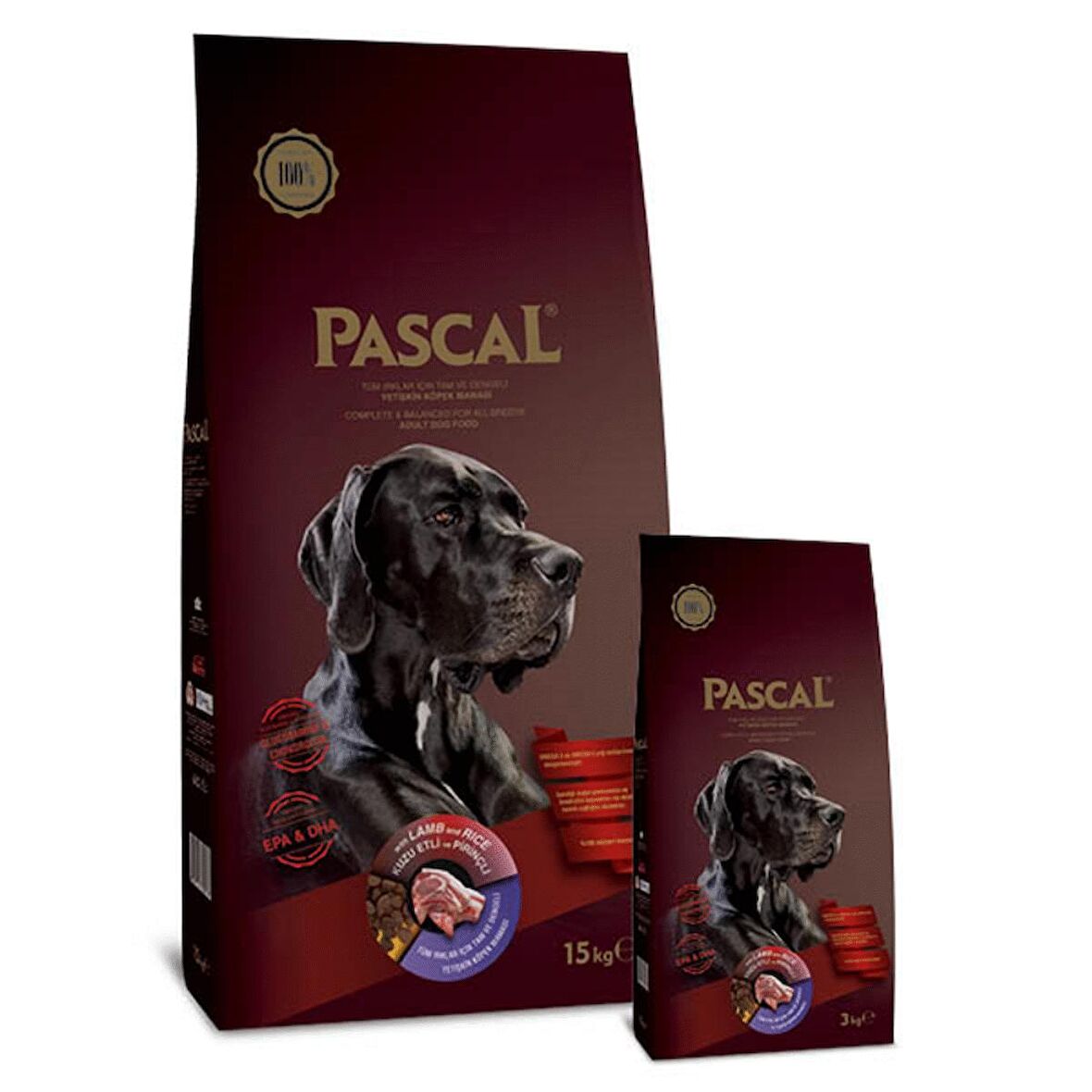 Pascal Yetişkin Köpek Maması Kuzu Etli & Pirinçli 3 KG