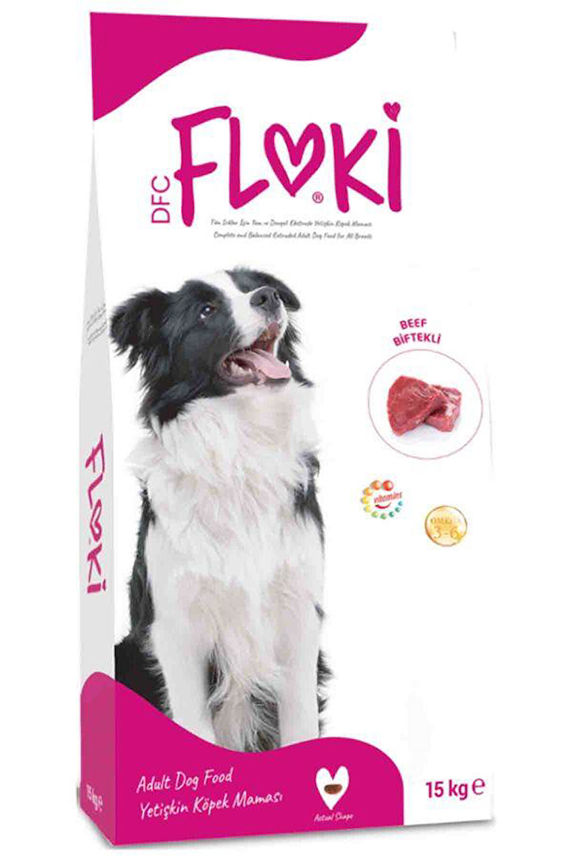 Floki Biftekli Yetişkin Köpek Maması 15 Kg
