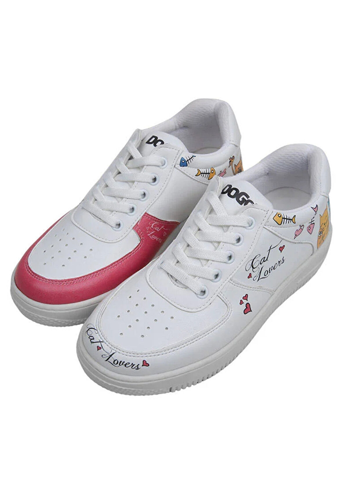 Dogo Cat Lovers Beyaz Kadın Sneaker