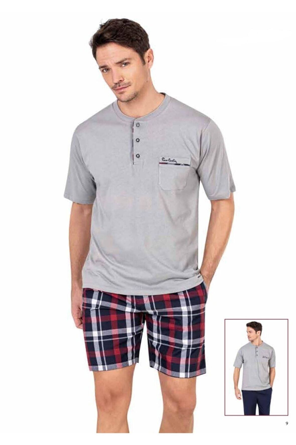 %100 Pamuklu 3'lü Yazlık Erkek Pijama Takımı