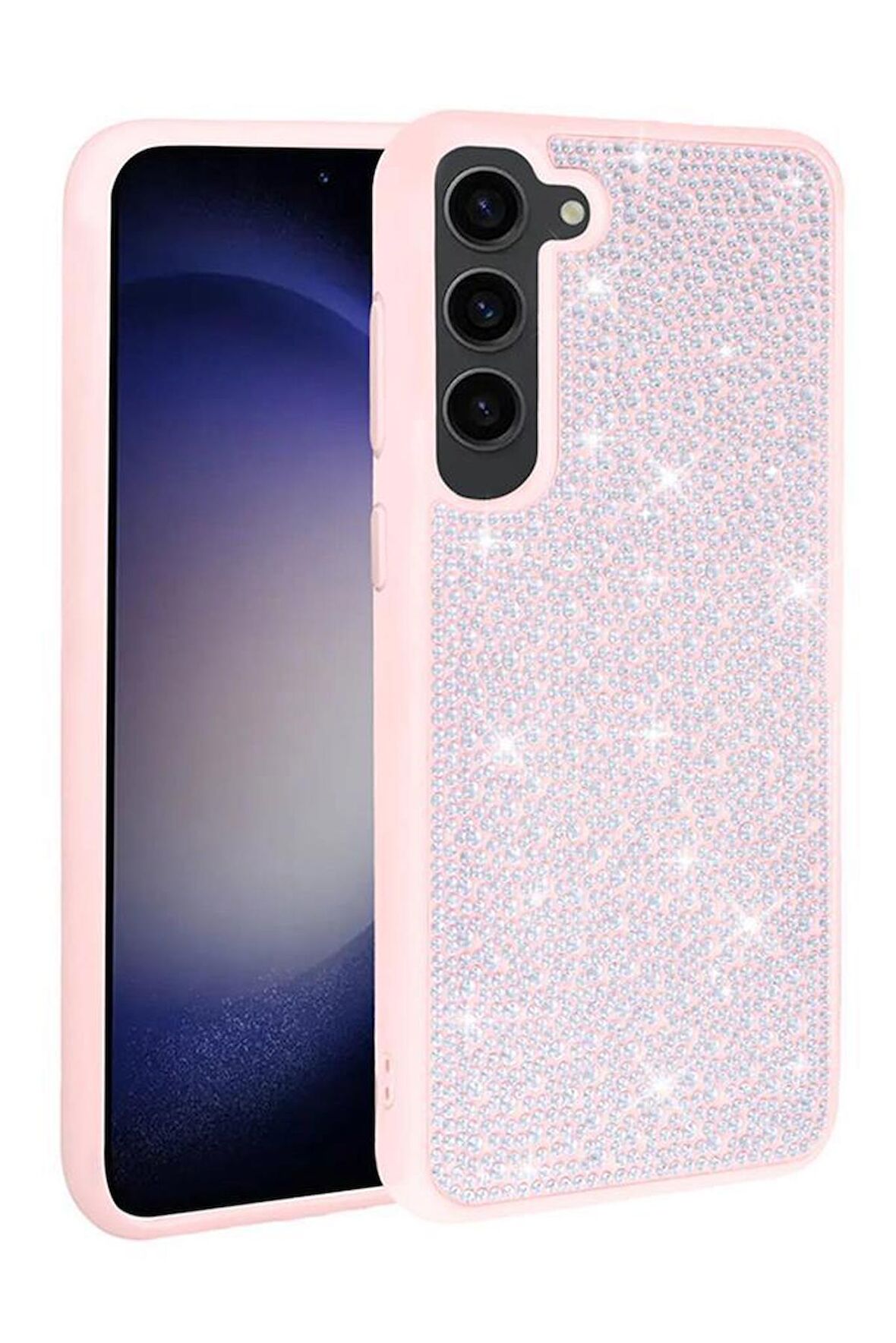 Galaxy S23 Plus Kılıf Parlak Taşlı Şık Tasarım Kapak 