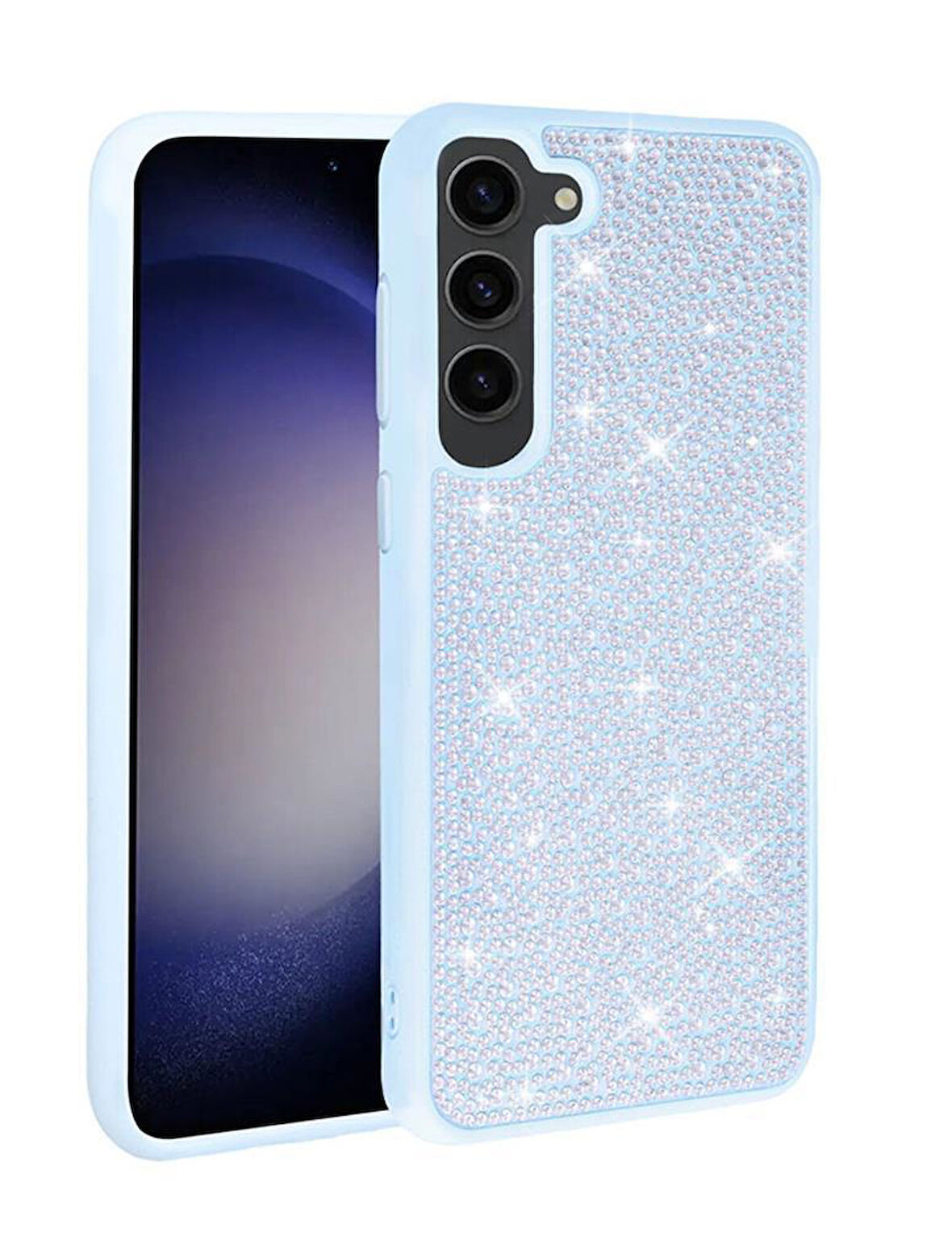 Galaxy S23 Plus Kılıf Parlak Taşlı Şık Tasarım Kapak 