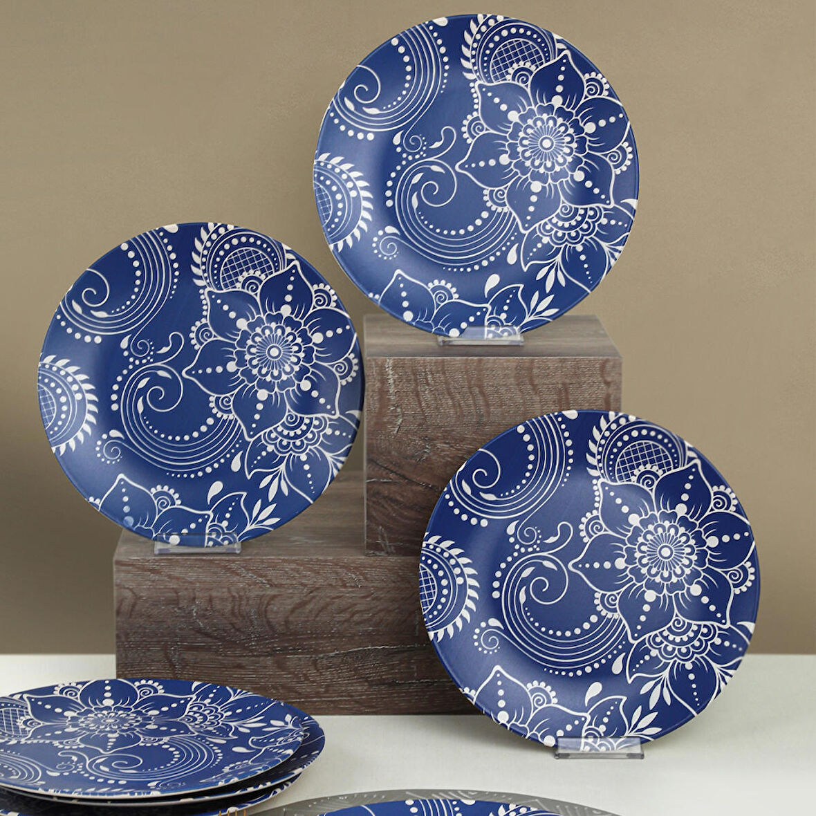 Keramika Blue Clove Servis Tabağı 26 Cm 6 Adet - 18945