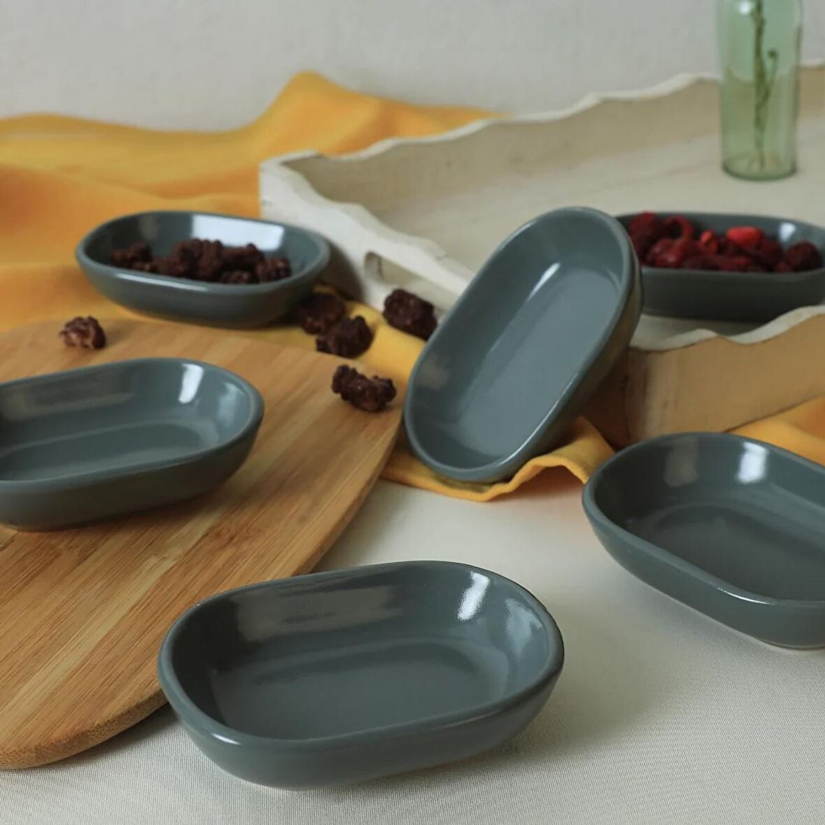 Keramika Mat Açık Yeşil Noyan Çerezlik 11 Cm 6 Adet 324