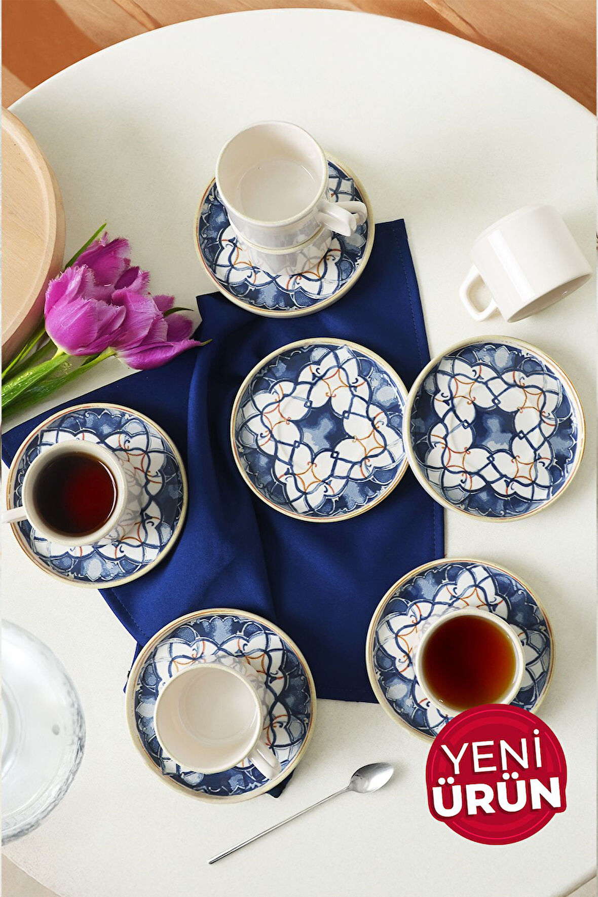 Keramika Wave Flow Stackable Çay Takımı 12 Parça 6 Kişilik 22750-51