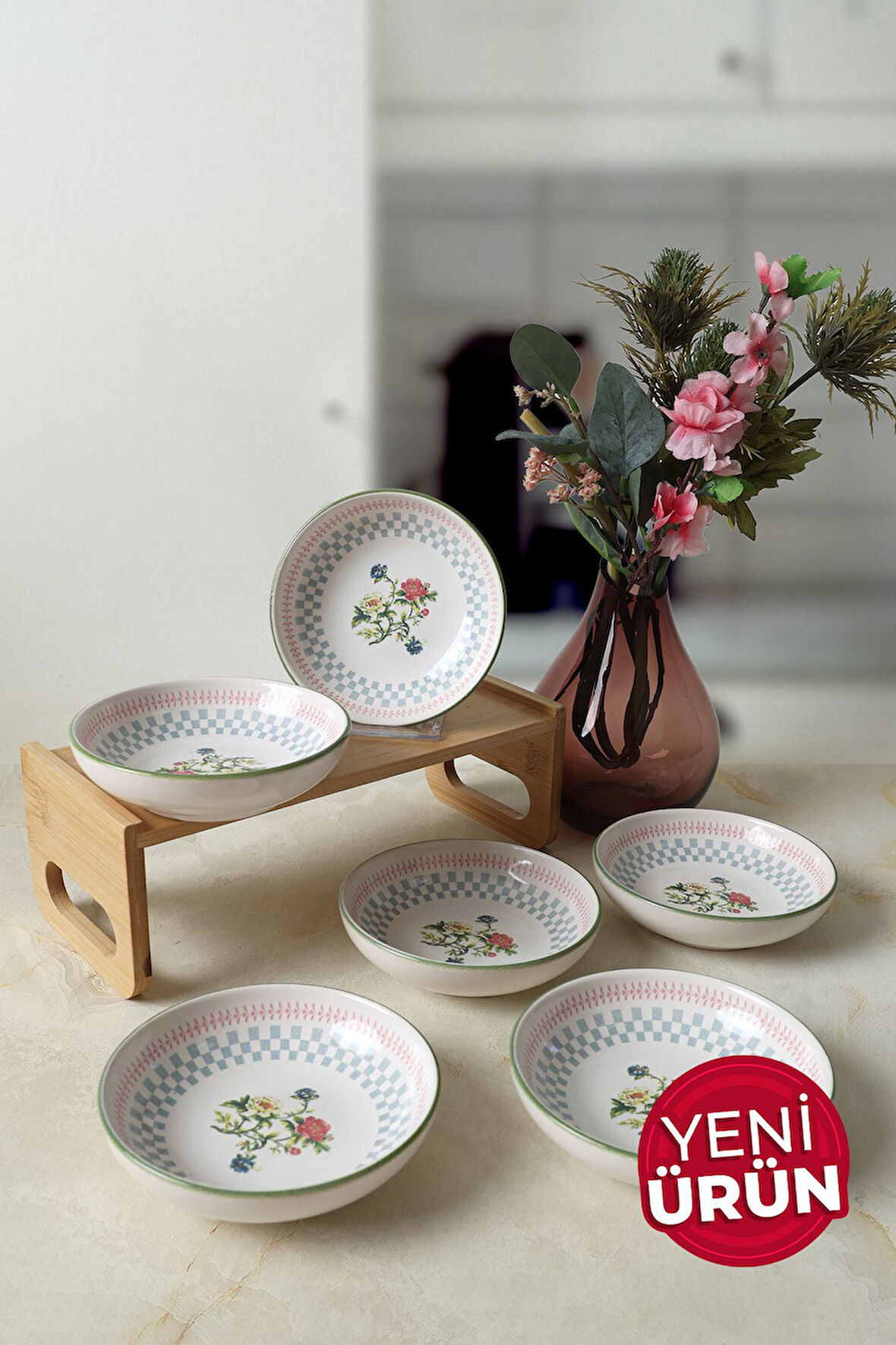 Keramika Rose Line Halka Çerezlik / Sosluk 13 Cm 6 Adet 22911