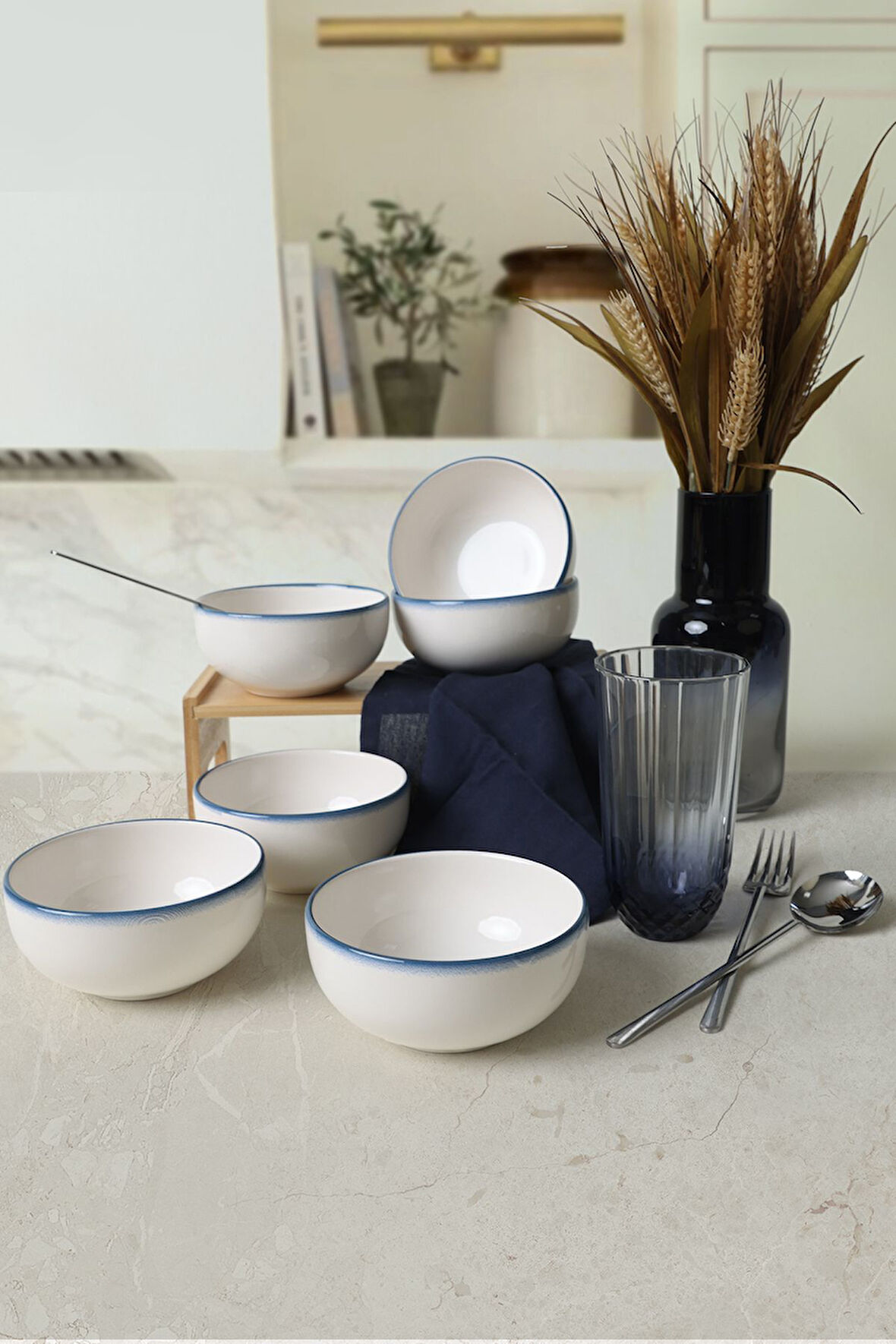 Keramika Daphne Bulut Kase 12 Cm 6 Adet 22924