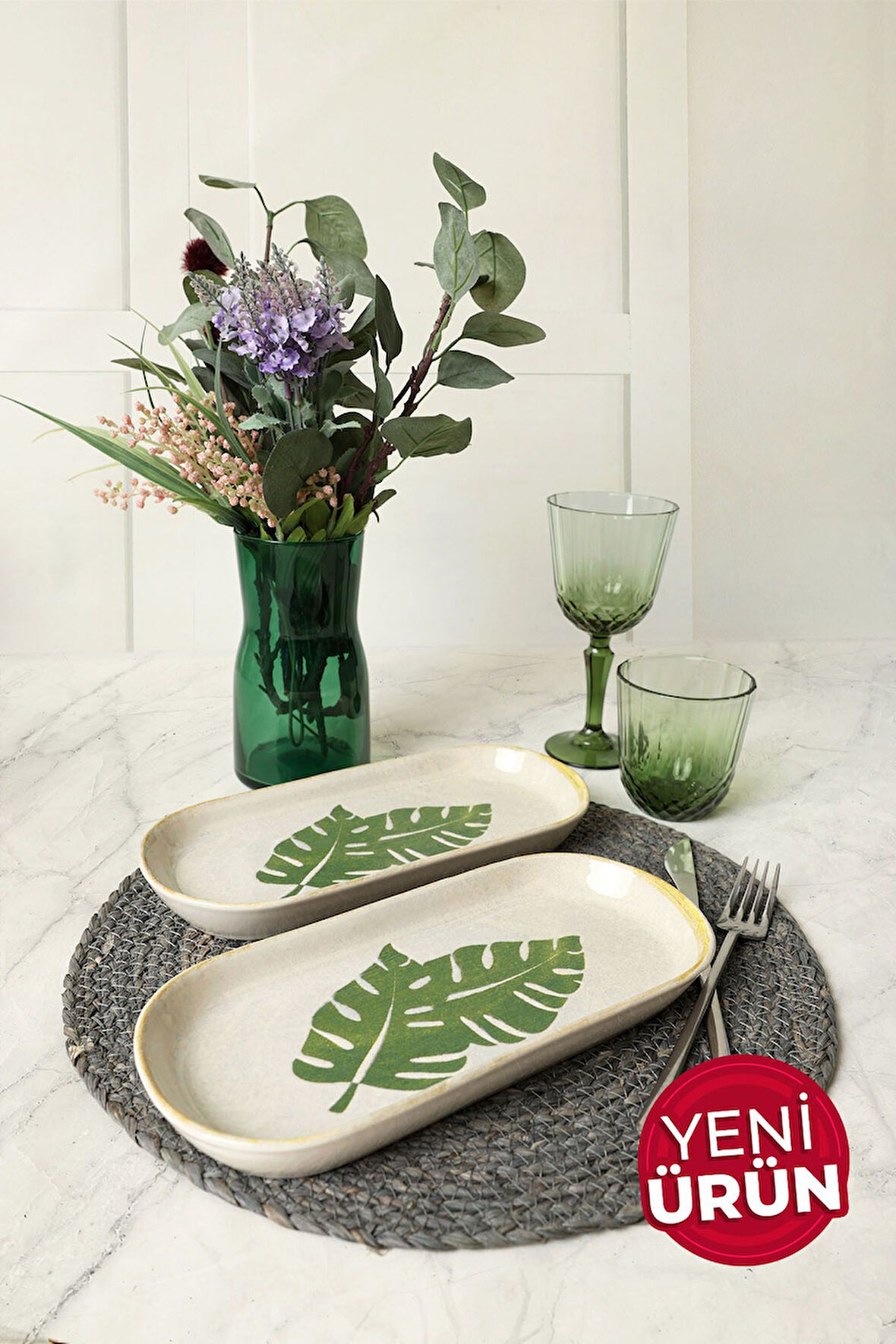 Keramika Forest Noyan Kayık Tabak 26 Cm 2 Adet 22727